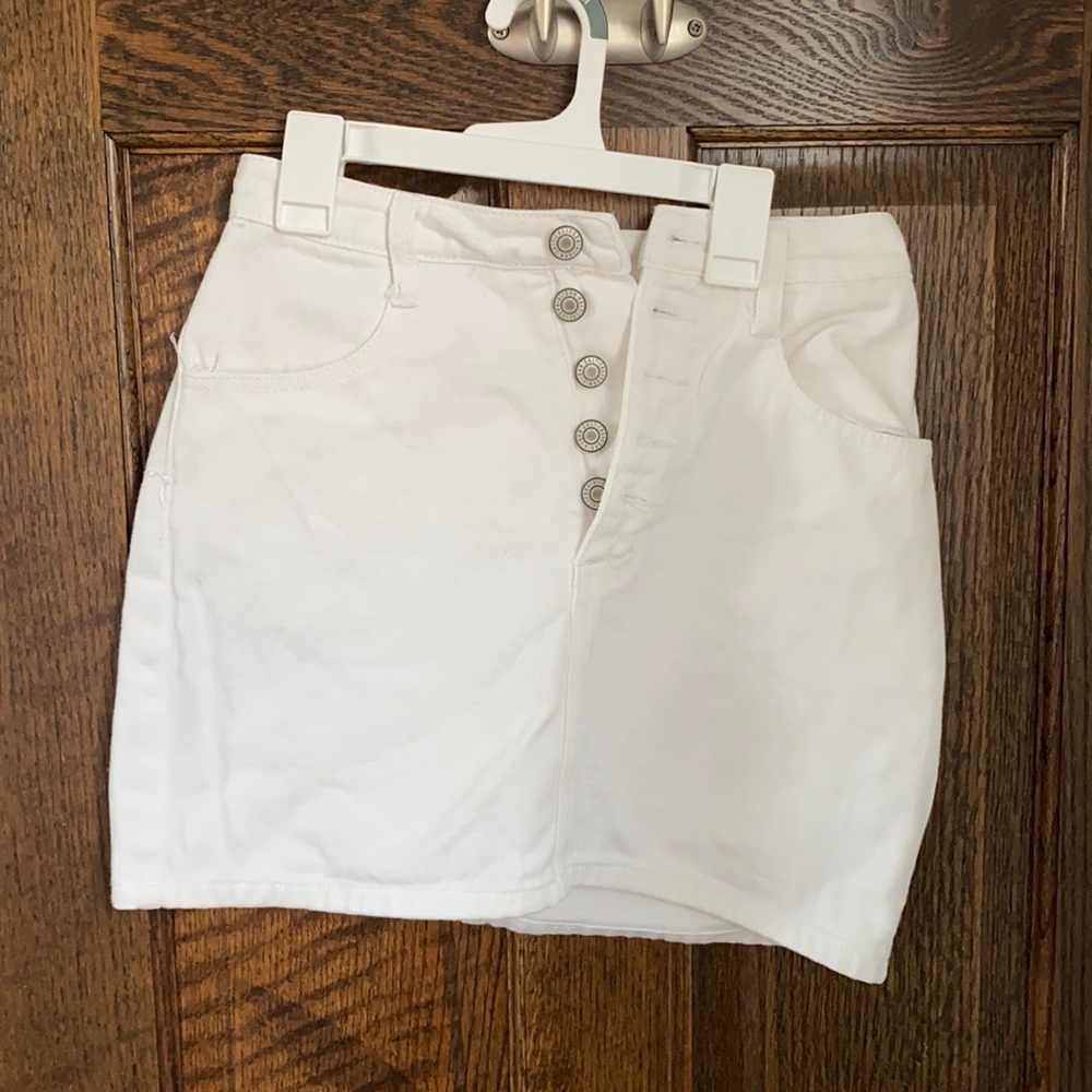 J. Galt White Denim Skirt